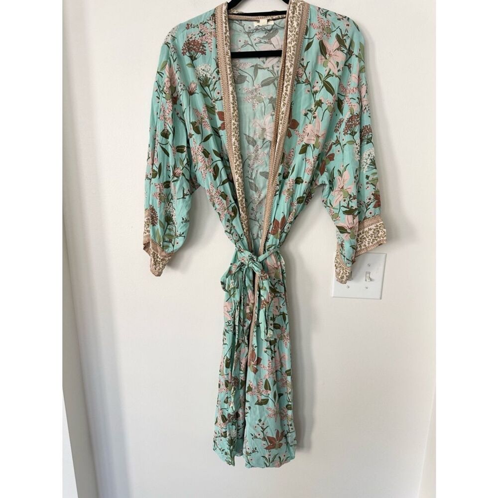 World Market Floral Open-Front Kimono O/S